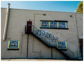 Before: north side of firehouse as it previously existed